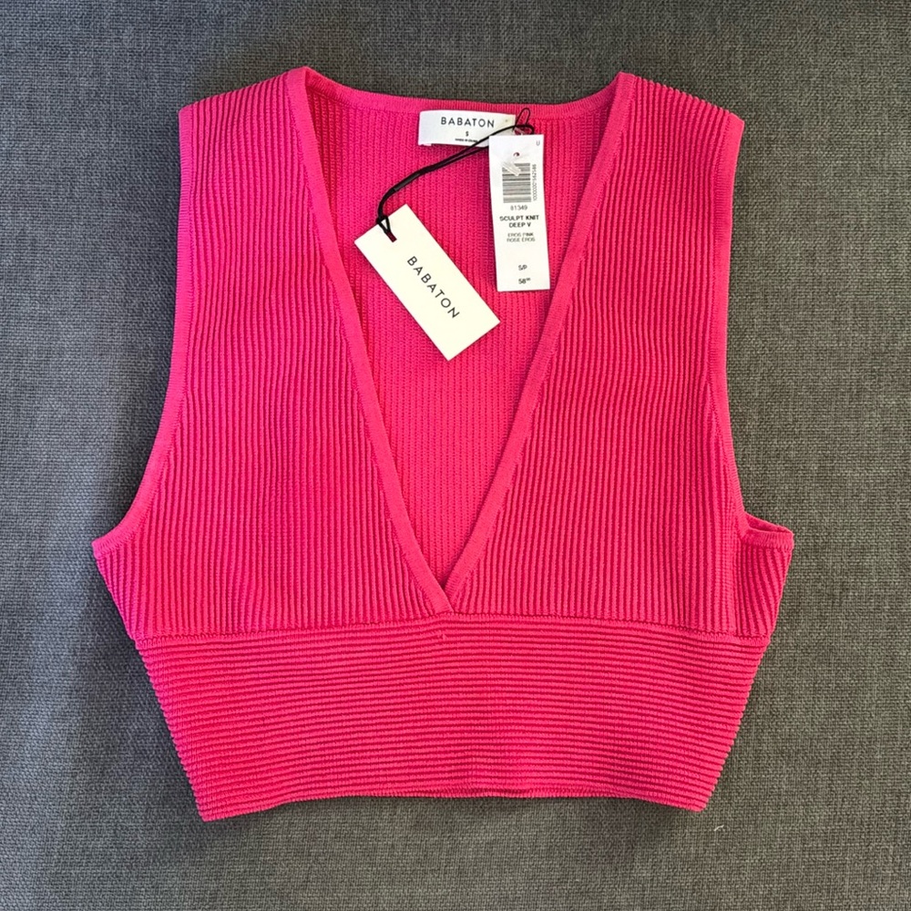 Babaton pink crop top